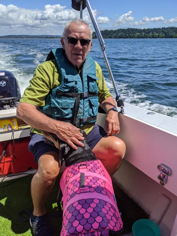 lola and dad boat