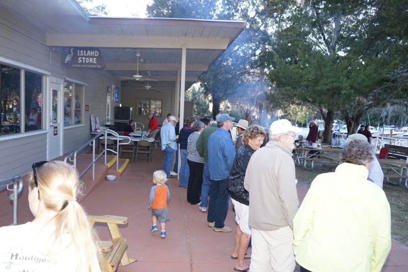 Long line--not sure where the kid came from?