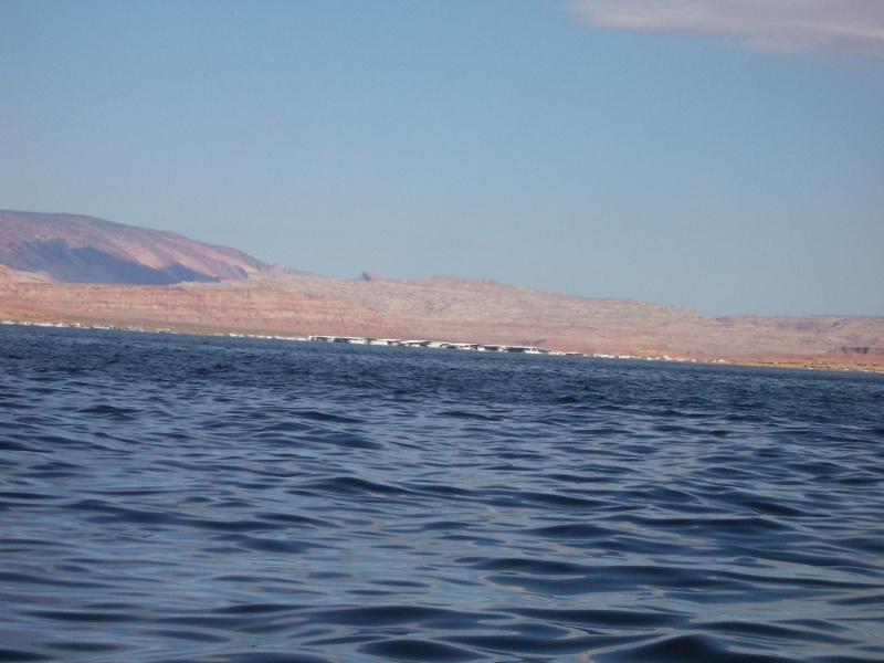 Looking across Bullfrog Bay at Bull frog Marina in the distance.