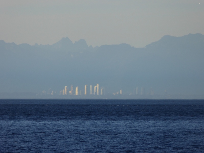 Looking across Georgia Strait to Vancouver BC