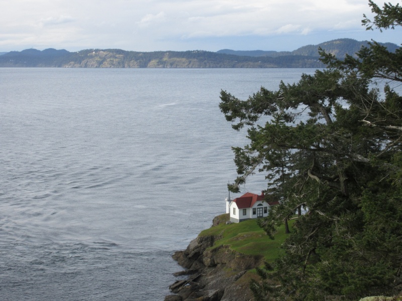 Looking down at the historic light house at Turn Point