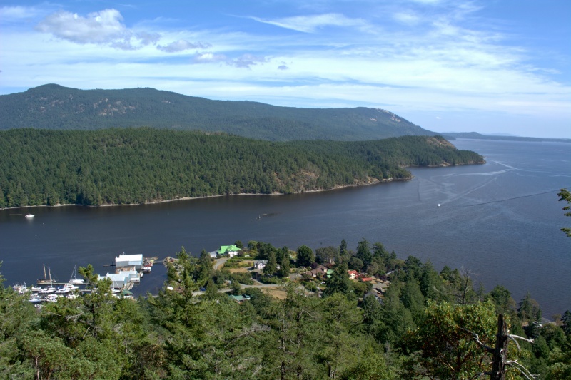 Looking down on Genoa Bay
