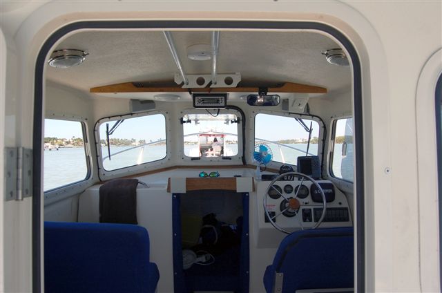 Looking into cabin