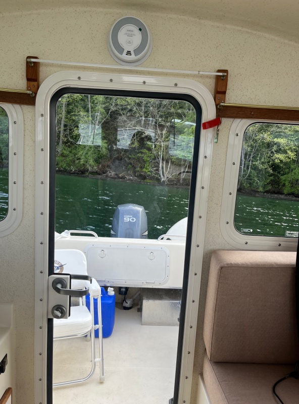 Looking out at Sequim Bay from our anchor spot