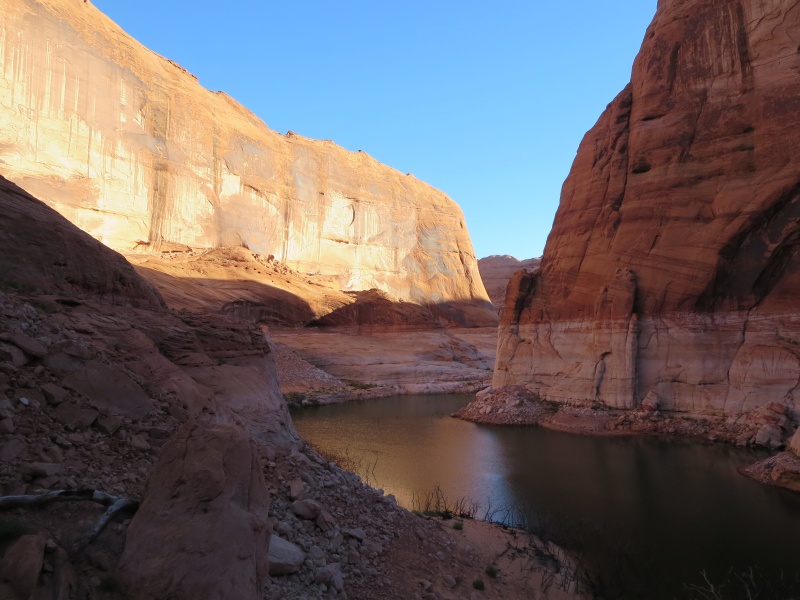 Looking out from where we were beached in Iceberg Canyon Monday morning 9-23-13