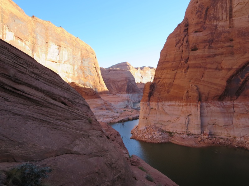 Looking out from where we were beached in Iceberg Canyon Monday morning 9-23-13