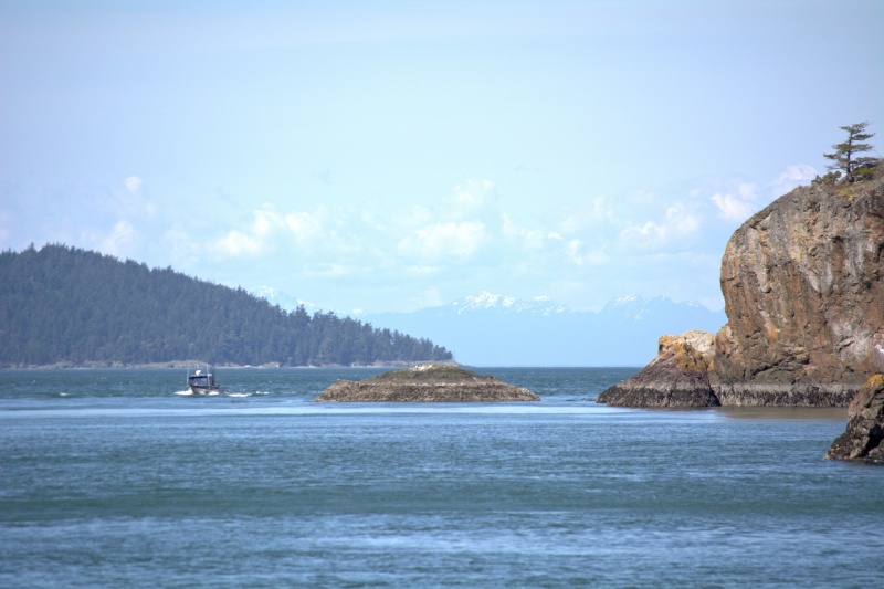 Looking over at Point Lawrence on Orcas