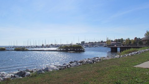 Looking south at Rouces Point at the Gaines Marina.