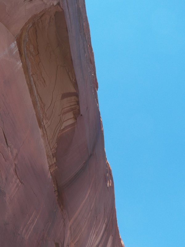 Looking straight up at the overhangs was also disorienting.