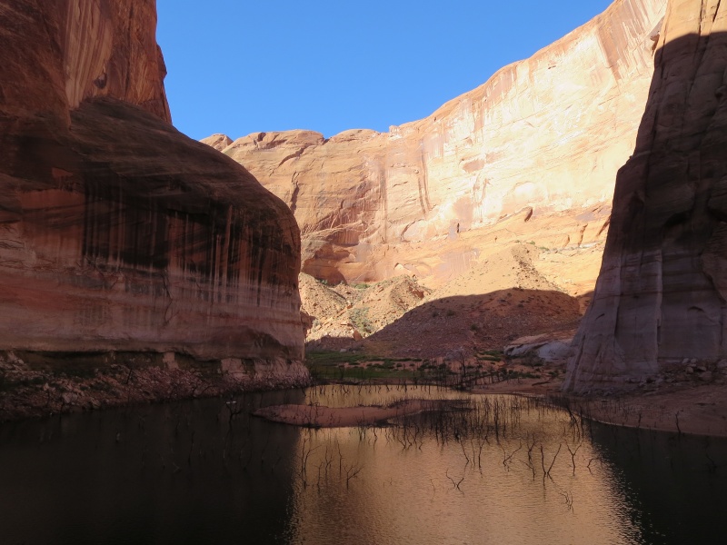 Looking up at the end of Iceberg Canyon Monday morning 9-23-13