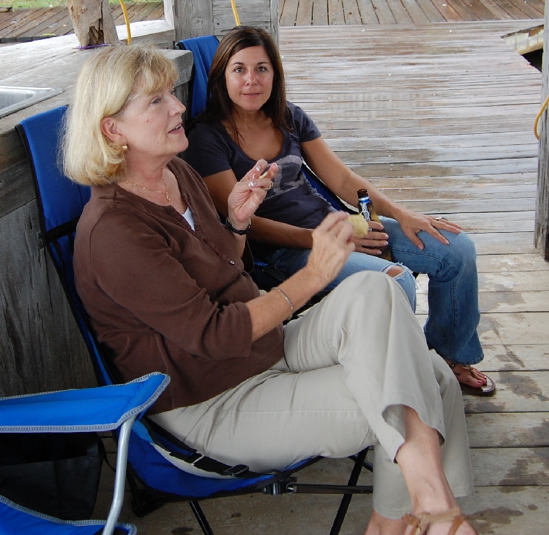 Loree (JennyKaz) and Nancy (Ashley-Lynn) give relaxing a new meaning.