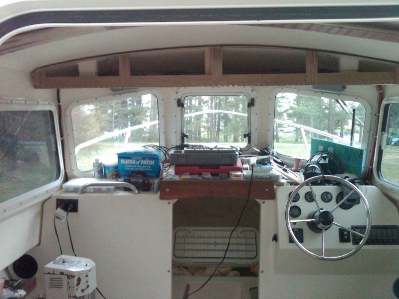 Luan template for front hinged panel of overhead