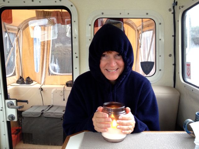 Luckily its warmer now.  In fact, its almost hot in Petersburg, AK.  The locals are loving it! (And so is Mary!)