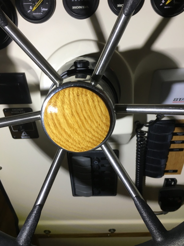 Made an oak wheel button to match.