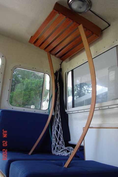 Mahogany Chart Rack held in place whilst 4200 dries