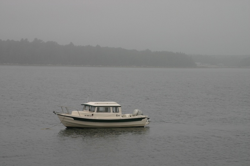 Mahone Bay, Nova Scotia.  Otter at her mooring off Klungemache Island.  She seemed right at home.