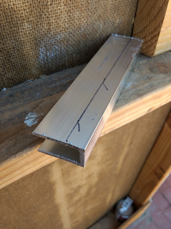 Making some gutter brackets from 1.5x1 aluminum stock