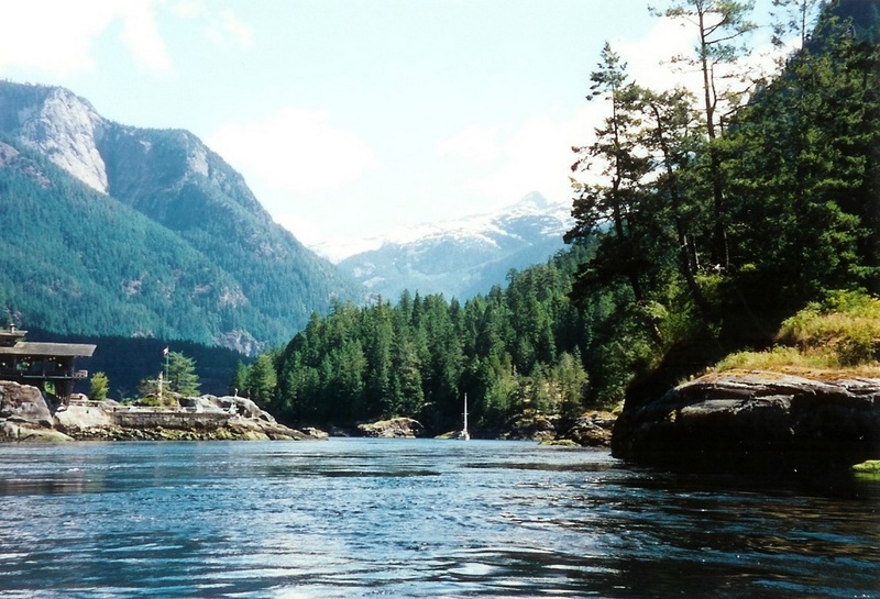 Malibu Rapids (at slack), the entrance to Princess Louisa Inlet in BC. 6/95