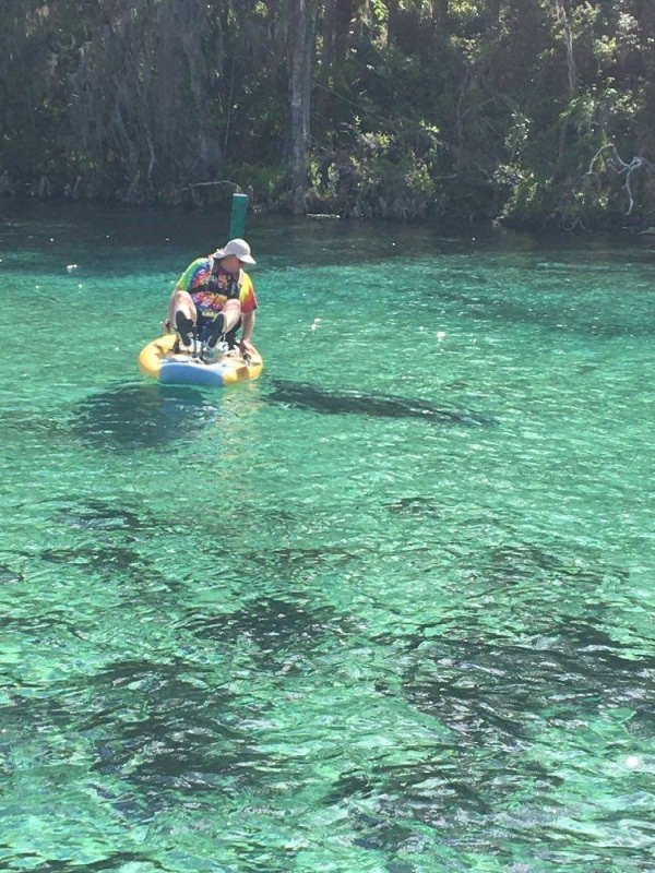 Manatee checking out Colby on his Hobiecraft