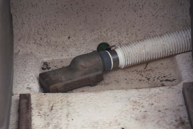 Manual bilge pump pickup.