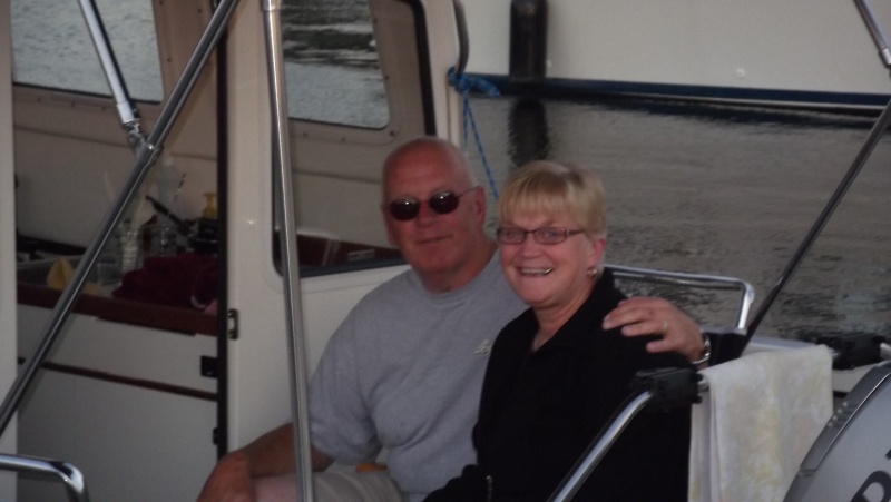 Mary Ellen and I relaxing at Swantown, Olympia