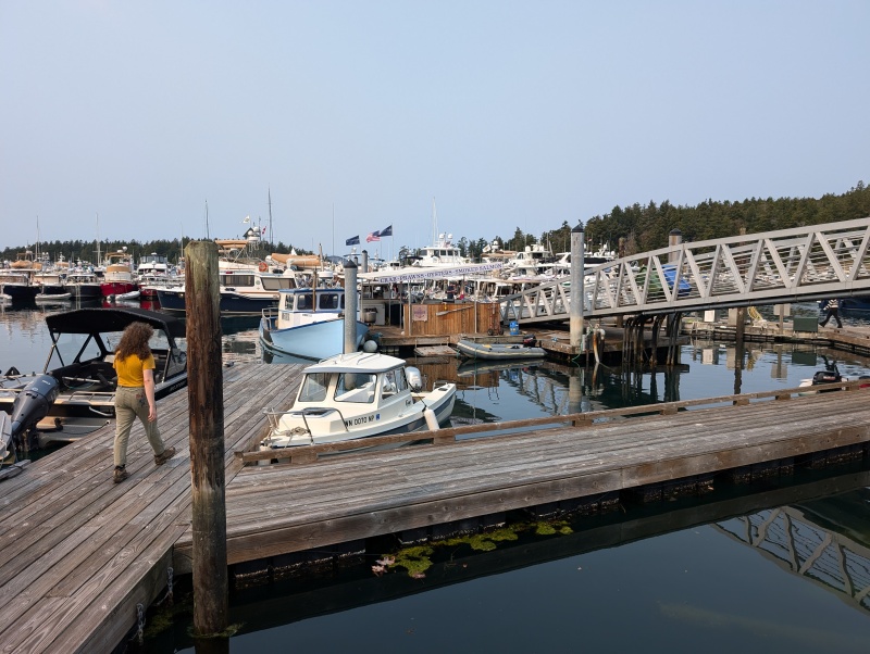 Me: "Hey, where can I dock this thing?" 
Harbormaster: (looks at BEHEMOTH)
Harbormaster: "... with the dinghies!"