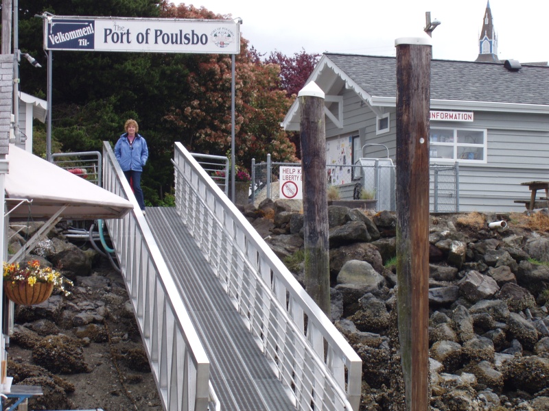 Melle Lee at dock at Poulsbo