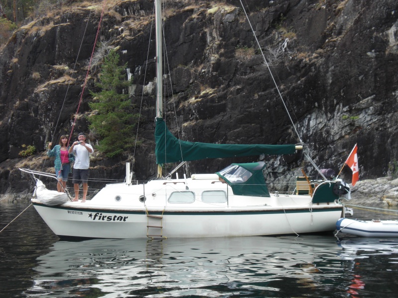 Met up with the owners (Gary & Laura) of my previous boat.  Westerly Centaur 26' in Tenedos Bay.