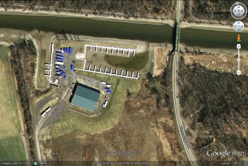Mid-Lakes marina from Google Earth.  Image taken in winter when Eire Canal is "empty"  Note the boats shrink wrapped.