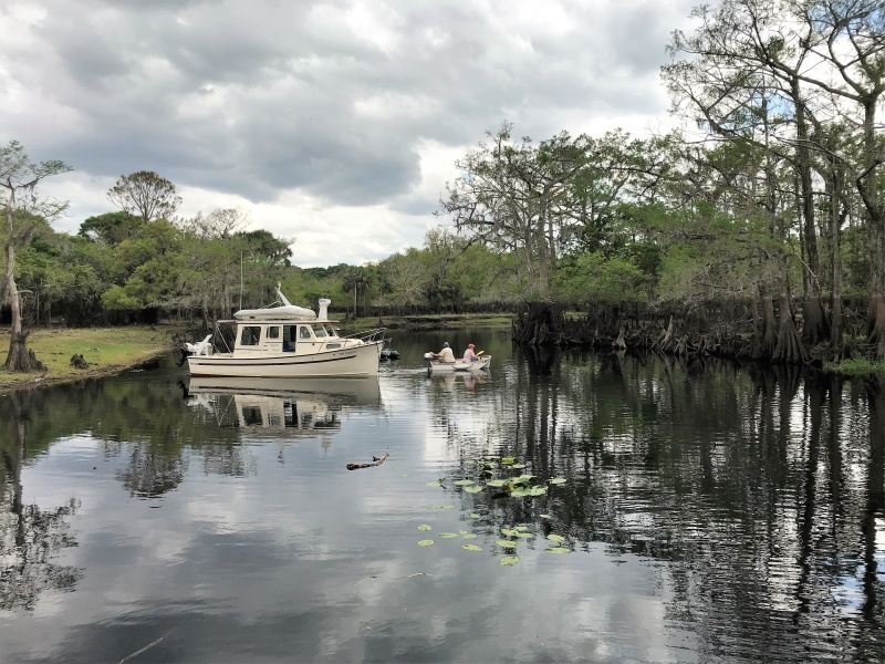 Mighty Wench anchored on Deep Creek