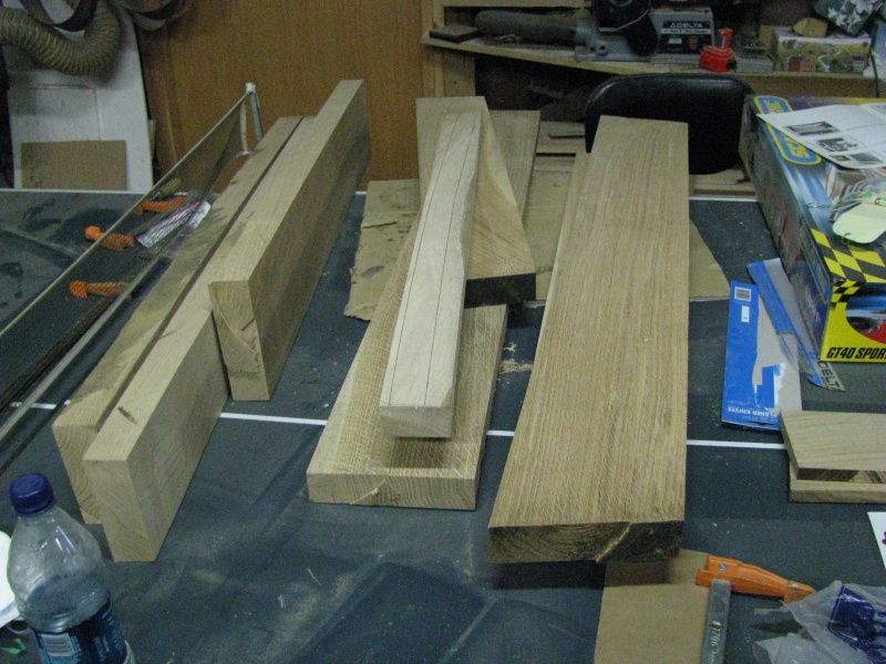Milled Oak for the Rocking Chair above 2-2-10