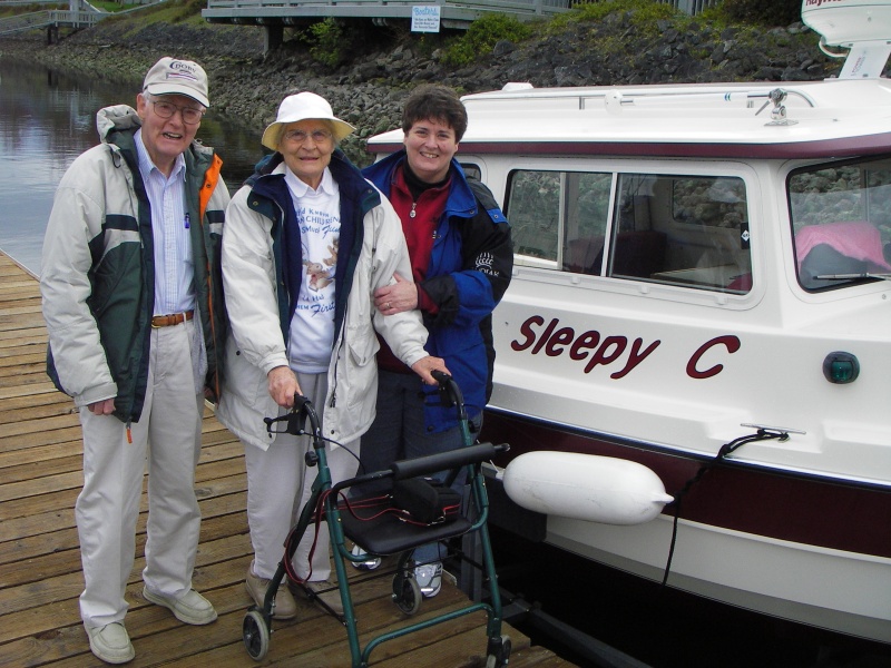 Mom and Dad out for a ride in "Sleepy-C"