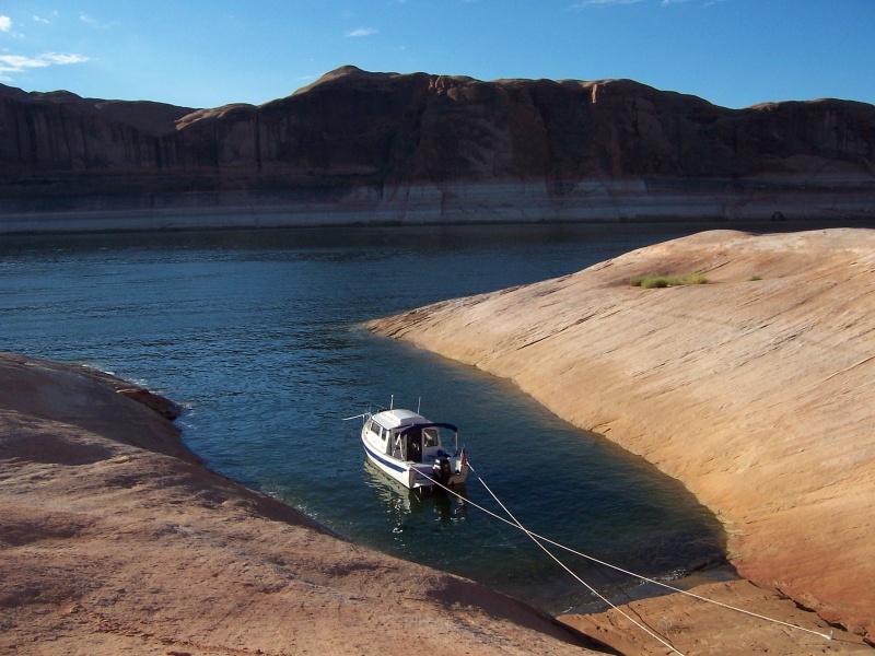 Monday morning west side of main channel south of Forgotten Canyon 9-2-13.