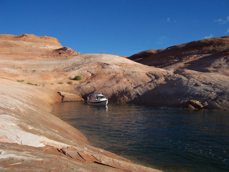 Monday morning west side of main channel south of Forgotten Canyon 9-2-13.