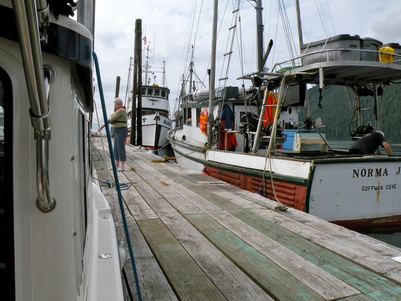 Moored at northern float past cannery
