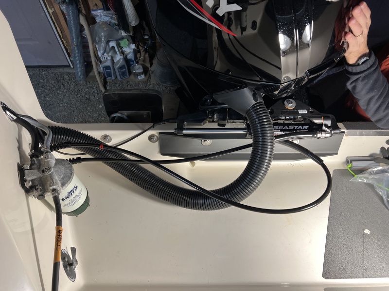Motor turned to port