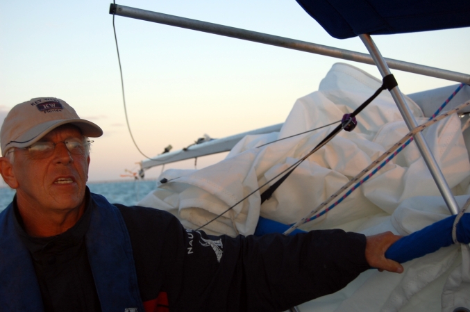 Motoring back to Marathon after being 
dismasted 15 miles out in Florida Bay at 1:30 AM