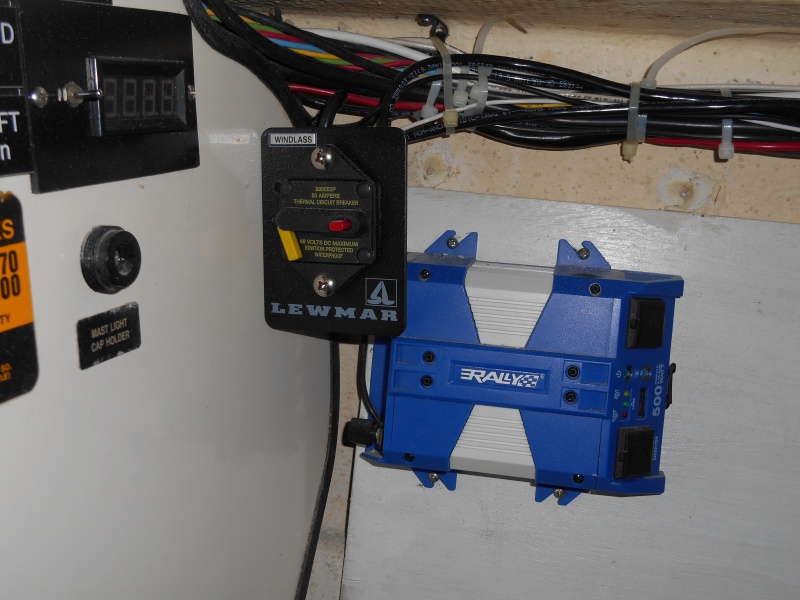 Mounted breaker under helm for ease of using the disconnect feature in an emergency or when not in use.