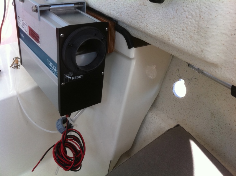 Mounted heater to 1/2 inch plywood mounting board