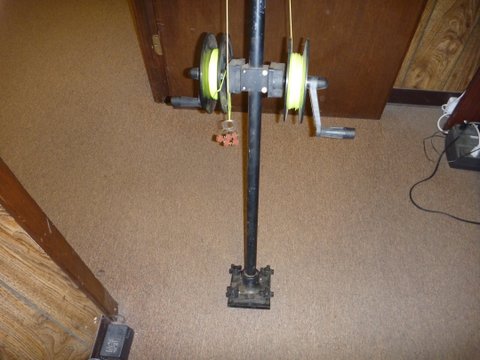 mounting plate and a dual Cannon Planner board reels and mast with six releases $150.00
