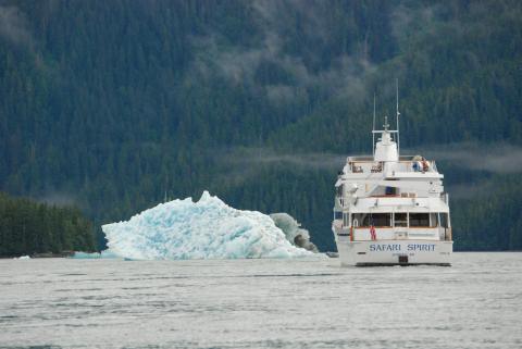 MV Safari Spirit and Icebergs from Le Conte Glacier southeast of Petersburg