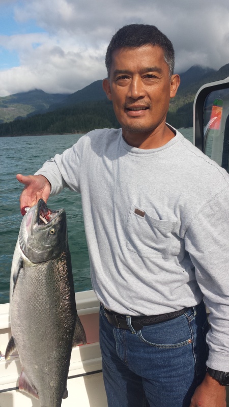 My childhood friend Len with a nice 17 lber