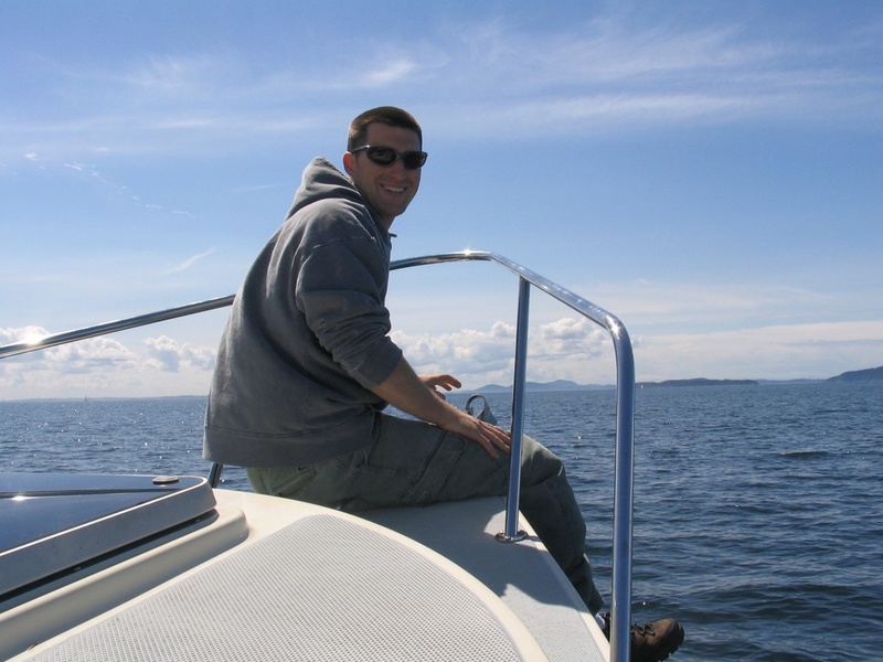 My son Mckenzie heading to Stuart Island