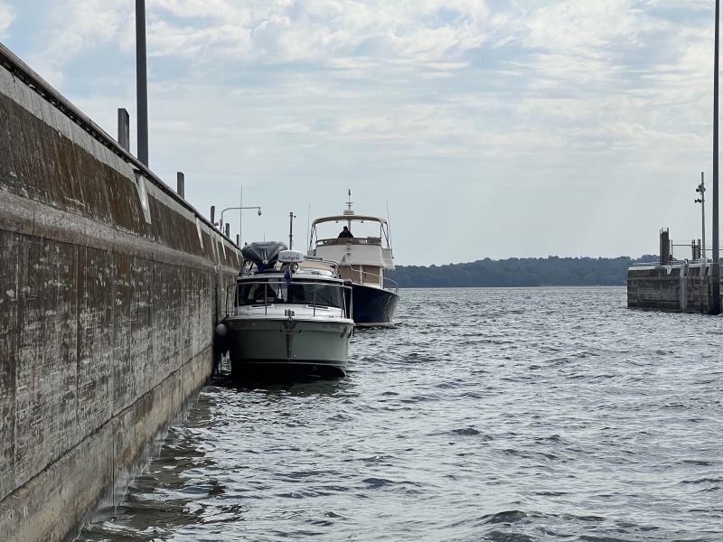 Mystery Girl in Old Hickory Lock, with \"Next Adventure\" pulling in behind him