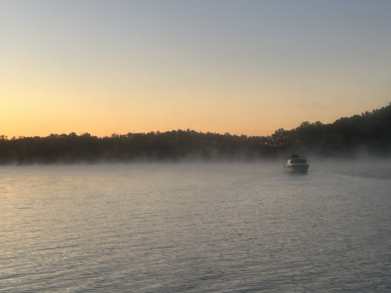 Mystery Girl in the Foggy Sunrise  NevilleBay