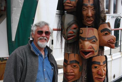 Native American carver, Baranof Hot Springs