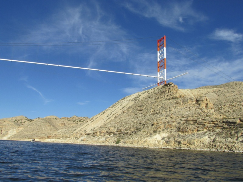 Natural gas pipeline going over the Green River, Flaming Gorge