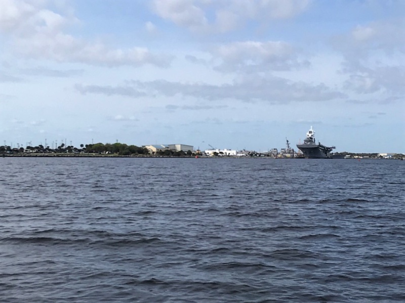 Naval Station Mayport. Again staying out of the security zone...