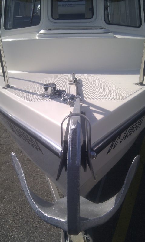 New Anchor, chain, rode and I added a hawes pipe...