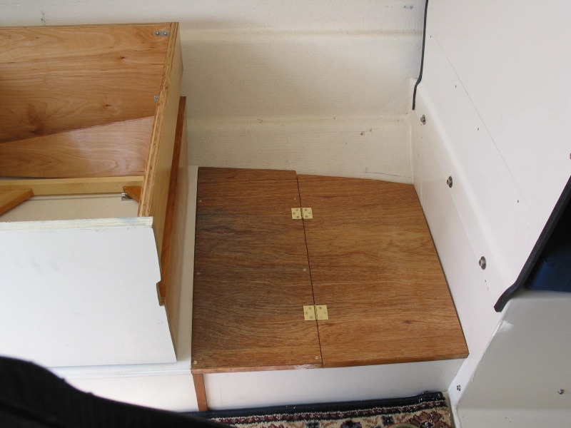new deck with access to under deck storage